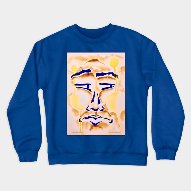 Suspicious Concern Crewneck Sweatshirt by EssexArt_ABC